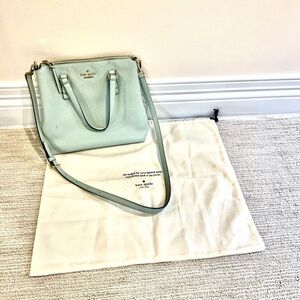 Kate Spade New York's New Core Leather Small Messenger Bag in Teal